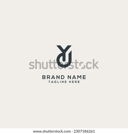 Alphabet YD DY letter logo design. Flat vector logo design template illustration.