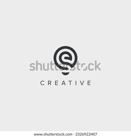 Creative Ideas Logo. E letter logo template.