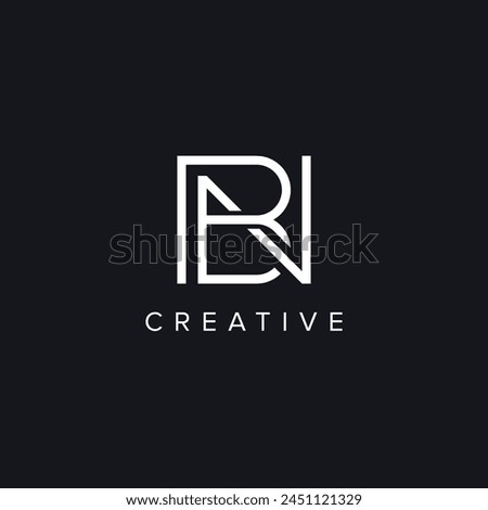 Alphabet Letters BN NB Creative Luxury Logo Initial Based Monogram Icon Vector Element.