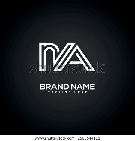 NA AN Modern Unique Letter Line Logo Design. Initial Vector Symbol.