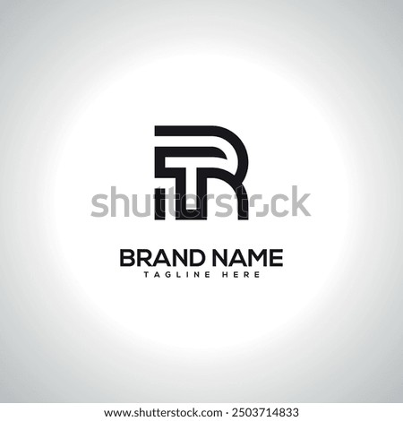 RT TR Abstract Unique Letter Logo Design. Initial Vector Symbol.