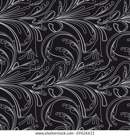 Seamless Background Black And White. Vector Illustration - 69626611 ...