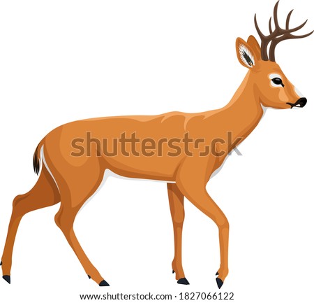 vector white tiled deer illustration