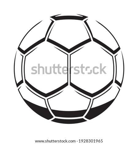 Vector outline soccer ball template icon. Football illustration.