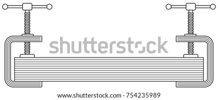 Illustration of the adjusting screw clamps tool icon
