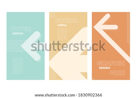 Abstract Background of Left Arrows for Cover, Banner, Social Media, and other. Vector Illustration.