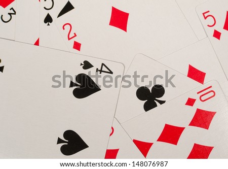 Full frame cards, a   full frame gambling background