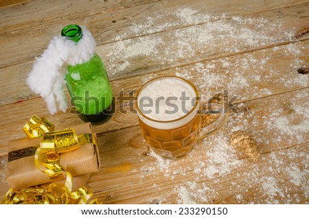 Still life with snow beer, a Danish tradition