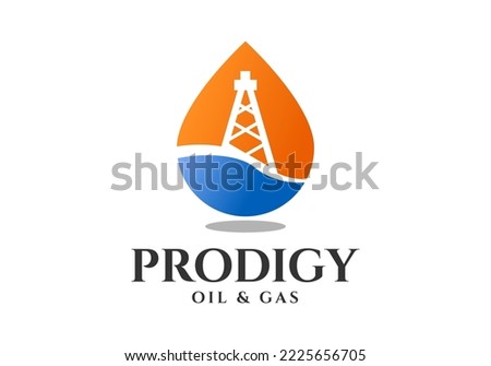 The water drop logo is suitable for the oil and gas industry.