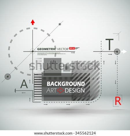 Abstract composition, A, R, T letter, black, white square construction, light static picture, sturtup display, sign texture surface, business backdrop, title sequence, screen saver, EPS10 illustration