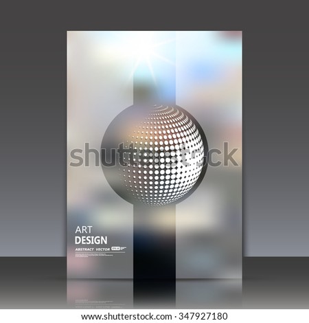 Abstract composition, transperent stripe surface, 3d sphere icon, round figure font, circle construction, a4 brochure title sheet, fashionable fibre texture, business card backdrop, EPS10 illustration