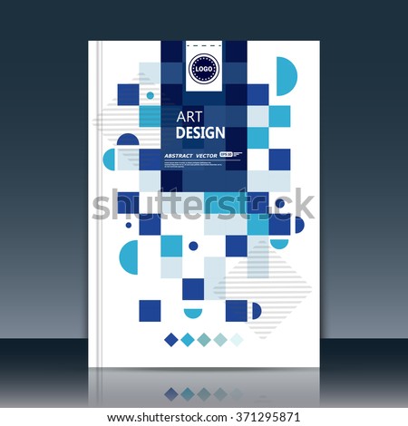 Abstract composition, quadrangle font texture, blue square part construction, white a4 brochure title sheet, creative rectangle figure icon, logo sign surface, firm banner form, flier fiber, EPS10