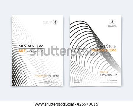 Abstract composition. Black round curl texture. Circle contour construction. Bubble parts. White a4 brochure title sheet. Creative  figure icon. Grey sphere surface. Banner form. Orb lines flyer font