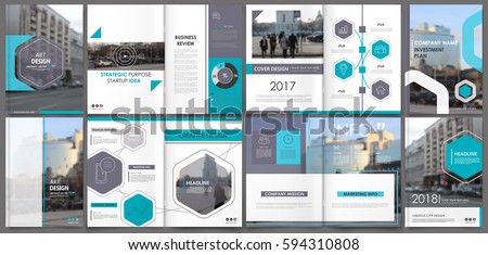 Abstract template for a4 brochure cover design, Banner frame, ad flyer, text font, title sheet model set, strategic info. Modern vector front page art with urban city street texture. Blue figures icon