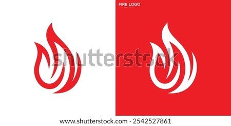 Simple fire logo. Hot, ember. Icon symbol design template EPS 10