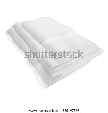 three white terry towels