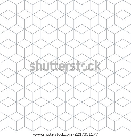 Seamless isometric grid with editable strokes. Vector geometric pattern background. Can be used as template for technical drawing 