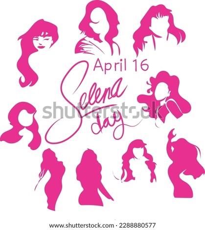 April 16 is selena day Vector illustration. 