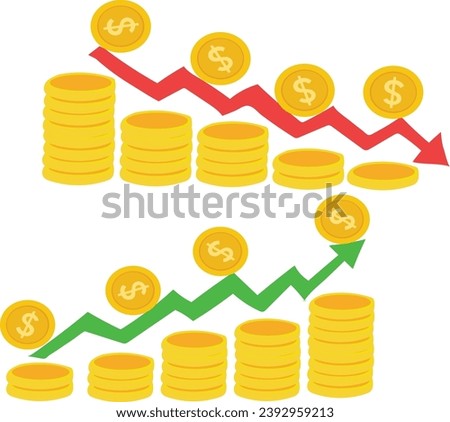 Free Vector Dollar Usd America Exchange Rate Weakening And Strengthening With Red Green Graphic Arrows 