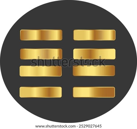 set gold gradients metallic gradients vector illustration. Good for banner, poster, greeting card, party card, invitation, template, advertising, brochures, flyers, ad benners and social media