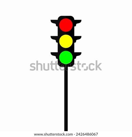 Vertical Traffic Light Vector sign design. set of red, yellow and green traffic lights. icon and illustration of traffic lights