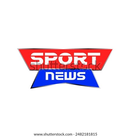 Sports news logo vector icon. Digital media specifically for sports.