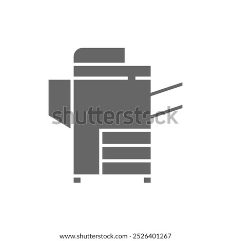 Simple shop copier silhouette vector