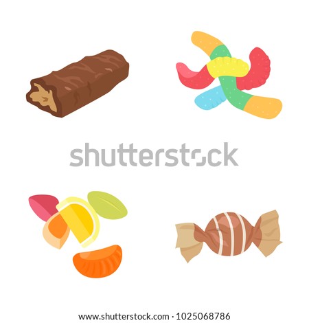 Confectionery color vector icons