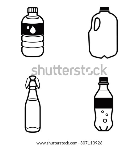 Drinks and Beverage containers vector icon