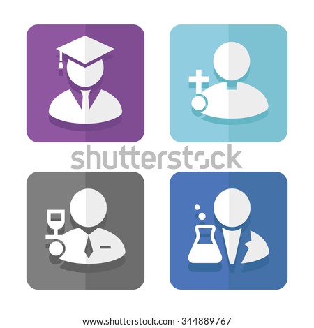 Occupations vector icons