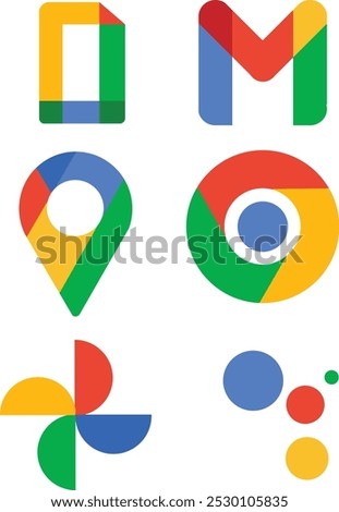 All google products illustration vector 