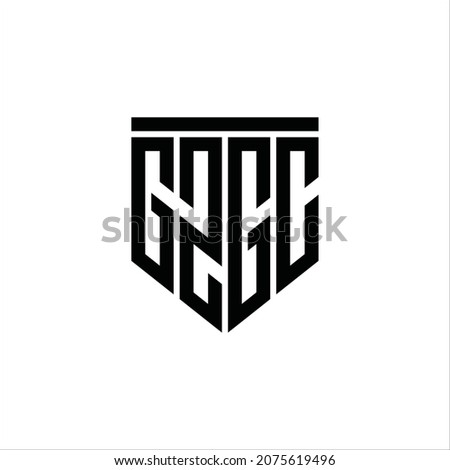initials g z g c logo vector template shield Stock fotó © 