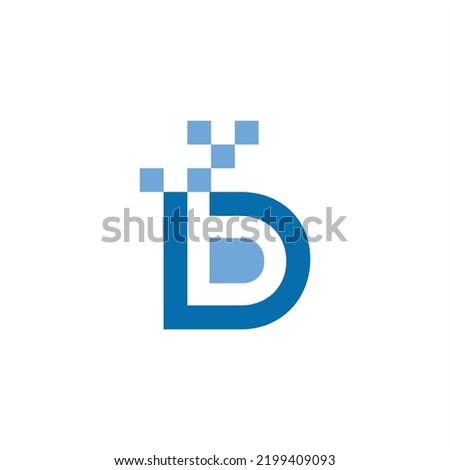 letter db logo vector data template