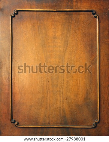 Frame. Fragment of door of old furniture