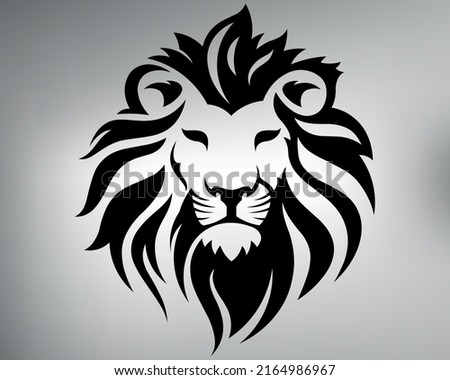 
sketch of a tribal lion tattoo. lion king logo. vector drawing graceful and graceful king of beasts lion