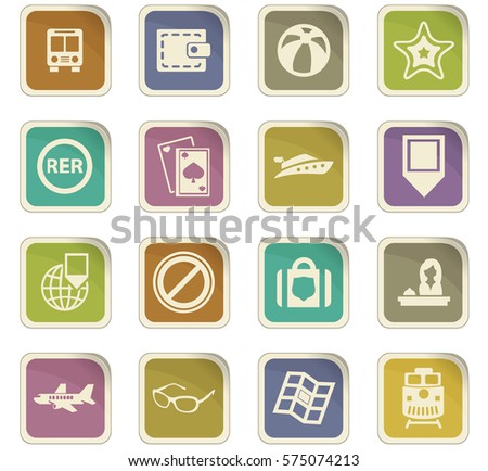 Travel icon set for web sites and user interface