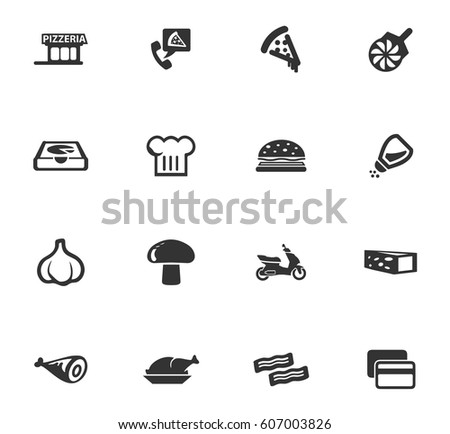 Restaurant vector icons for user interface design