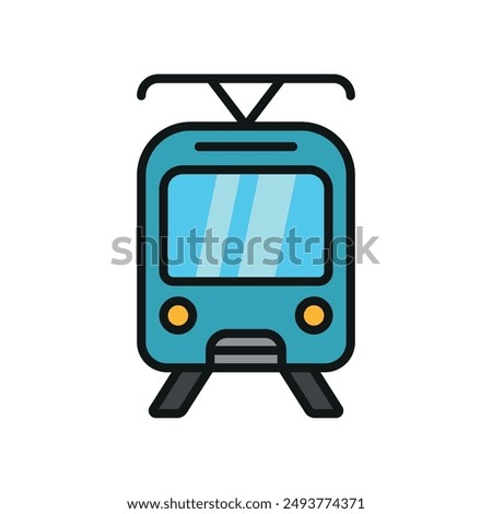 Tram icon vector design templates simple and modern concept