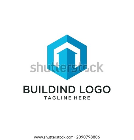 Building Logo Vector Design Modern Real Estate company .Residential contractor, General Contractor and Commercial Office Property business logos.