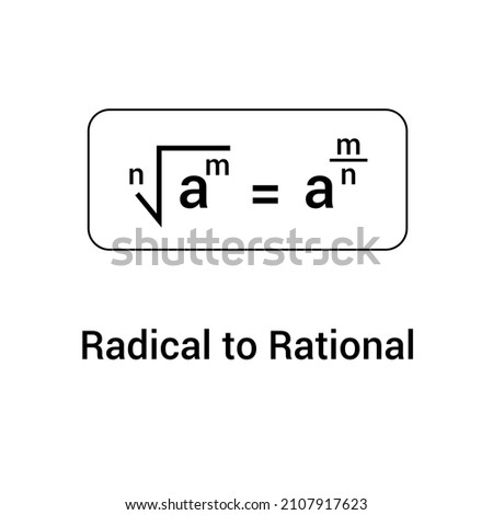 Radical to rational exponent chart