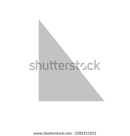 Types of triangle in mathematics. Right triangle. Vector illustration isolated on white background.