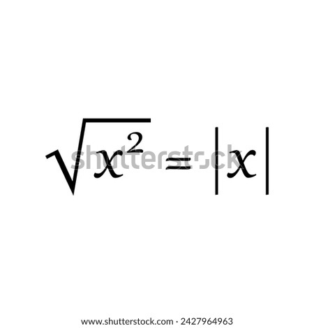 Square root and absolute value formula in mathematics. Science lessons for your classroom.