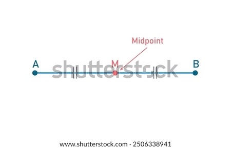 Point M is the midpoint of segment AB in mathematics.