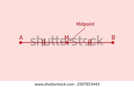 Point M is the midpoint of segment AB in mathematics.