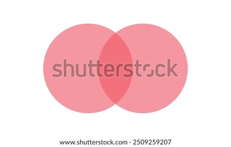 Intersection of two sets venn diagram in mathematics.