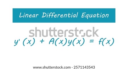 Linear differential equation formula in mathematics.