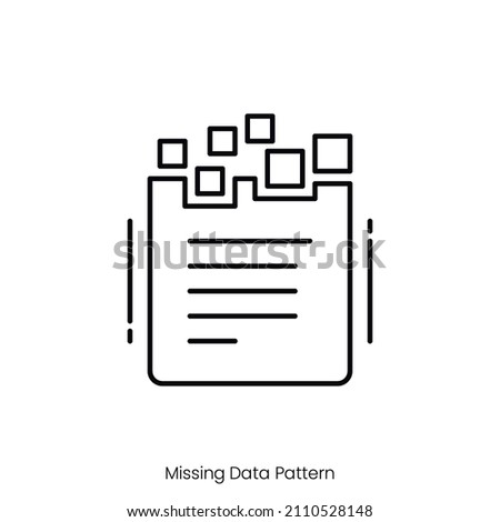 missing data pattern icon. Outline style icon design isolated on white background