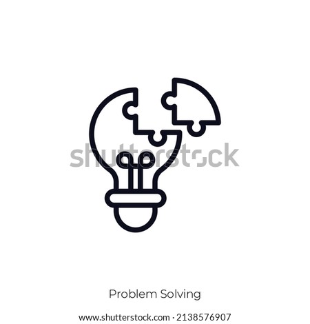 Problem Solving icon. Outline style icon design isolated on white background Foto stock © 