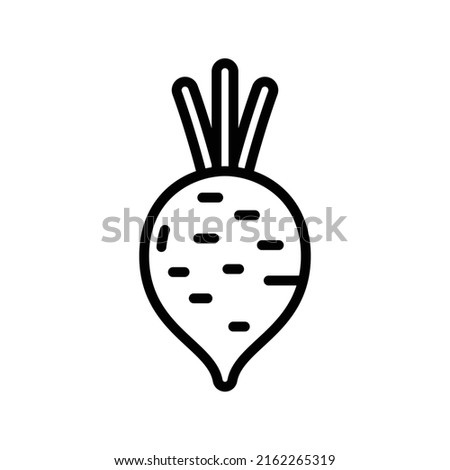 Beet Icon. Line Art Style Design Isolated On White Background