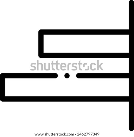align right icon. Thin Linear Style Design Isolated On White Background